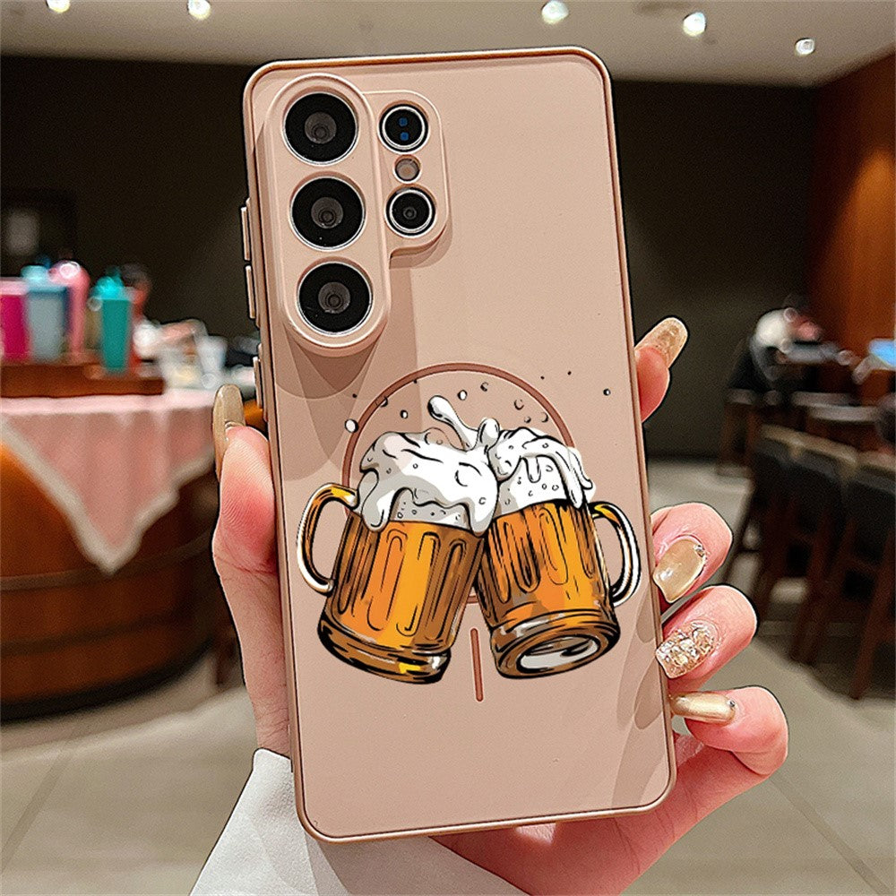 For Samsung Galaxy S26 Ultra Magnetic Case UV Printing Colorful Pattern PC + TPU Phone Protective Cover