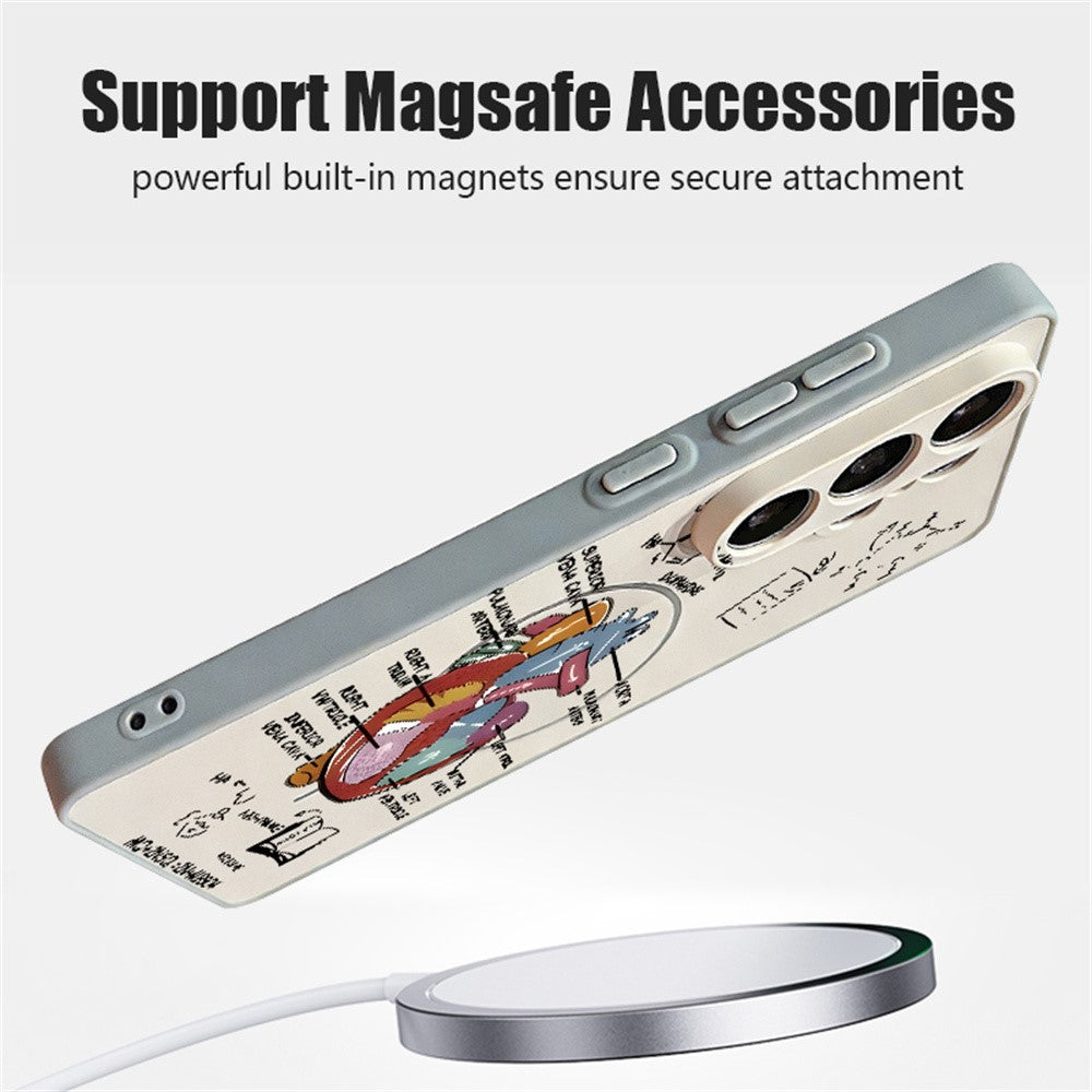 For Samsung Galaxy S26 Ultra Magnetic Case UV Printing Colorful Pattern PC + TPU Phone Protective Cover