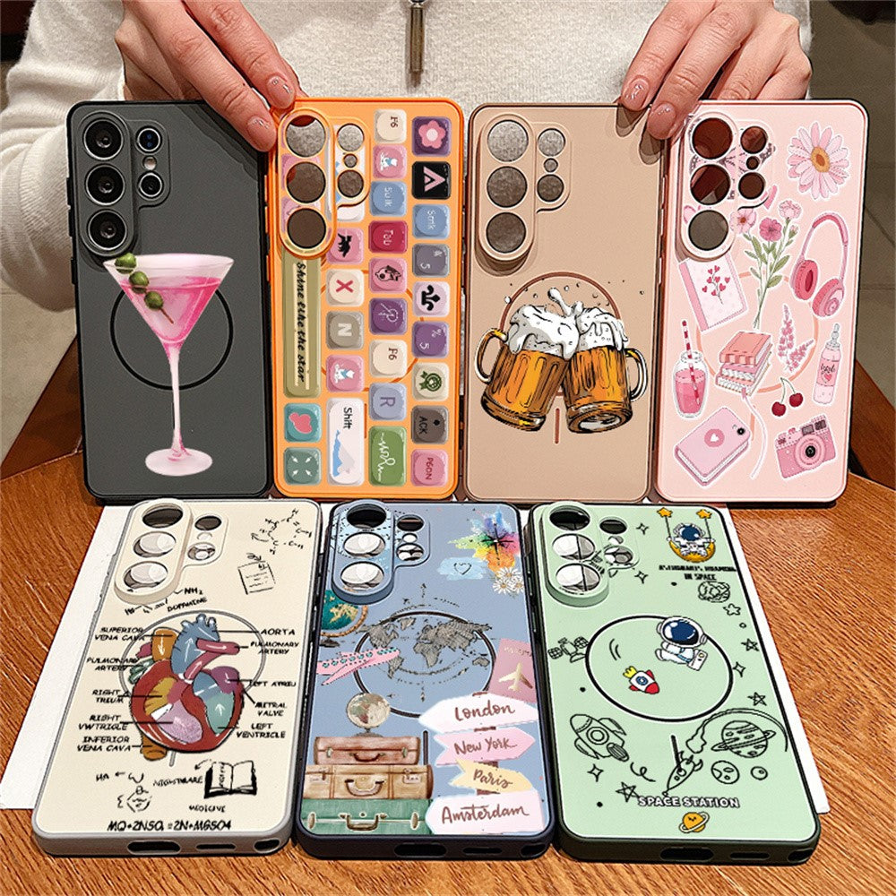 For Samsung Galaxy S26 Ultra Magnetic Case UV Printing Colorful Pattern PC + TPU Phone Protective Cover