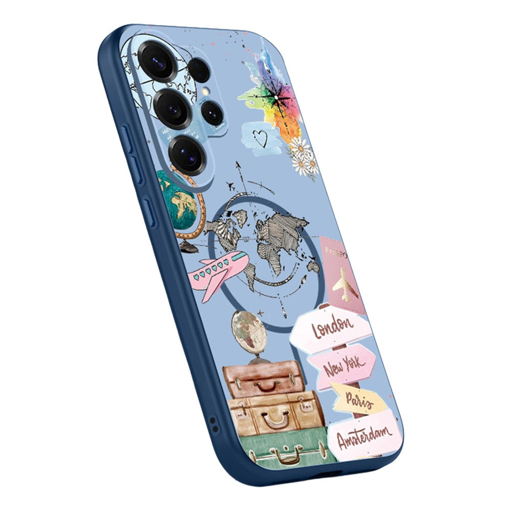 For Samsung Galaxy S26 Ultra Magnetic Case UV Printing Colorful Pattern PC + TPU Phone Protective Cover
