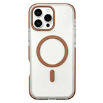 For iPhone 16 Pro Max Magnetic Case Clear PC TPU TPE Shockproof Cover Compatible with MagSafe
