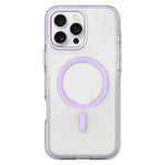 For iPhone 16 Pro Max Magnetic Case Clear PC TPU TPE Shockproof Cover Compatible with MagSafe