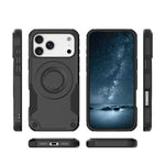 For iPhone 18 Pro Max / 17 Pro Max Magnetic Case Shockproof PC + TPU Anti-Slip Textured Phone Cover