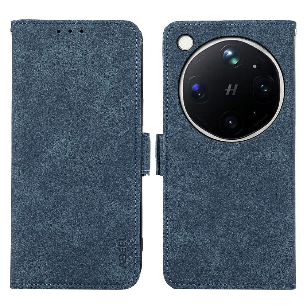 ABEEL For Oppo Find X9 Ultra 5G Case PU Leather Folio Stand View RFID Blocking Phone Cover