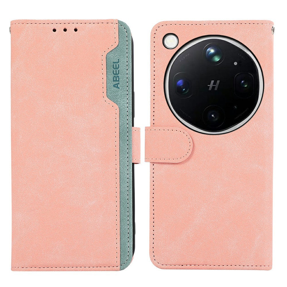 ABEEL For Oppo Find X9 Ultra 5G Case Color Splicing Leather Flip Phone Cover RFID Blocking