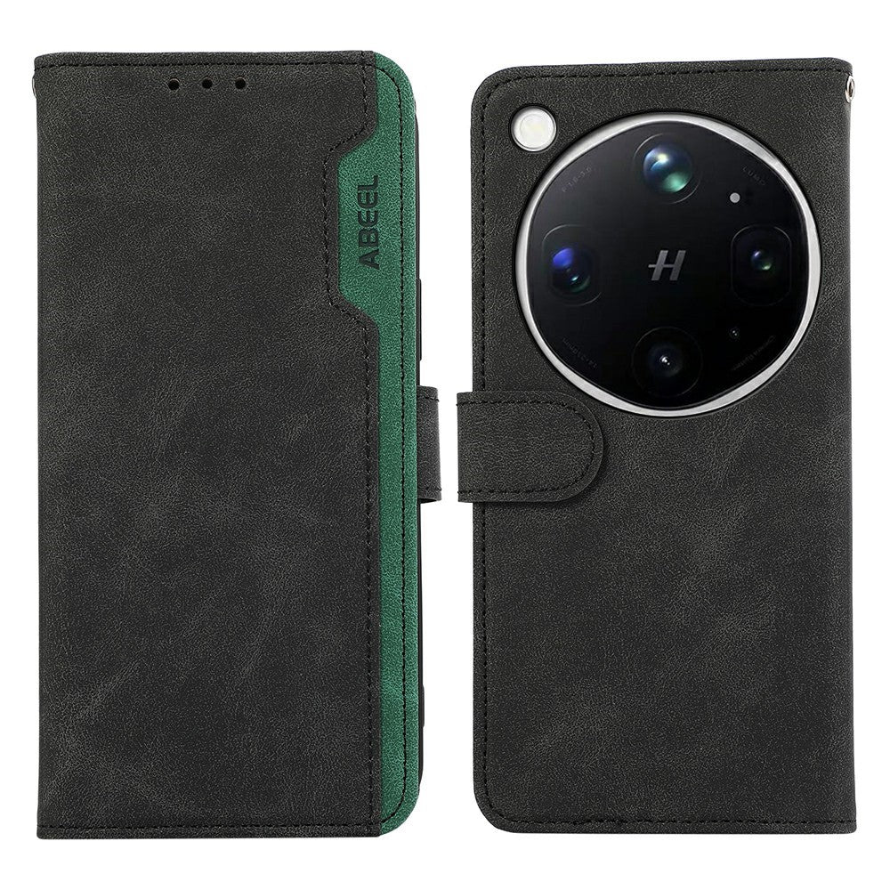 ABEEL For Oppo Find X9 Ultra 5G Case Color Splicing Leather Flip Phone Cover RFID Blocking