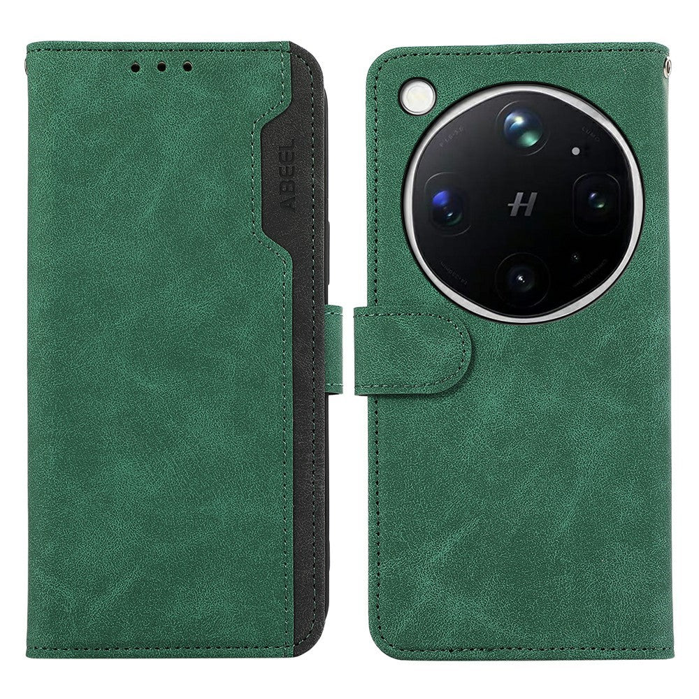 ABEEL For Oppo Find X9 Ultra 5G Case Color Splicing Leather Flip Phone Cover RFID Blocking