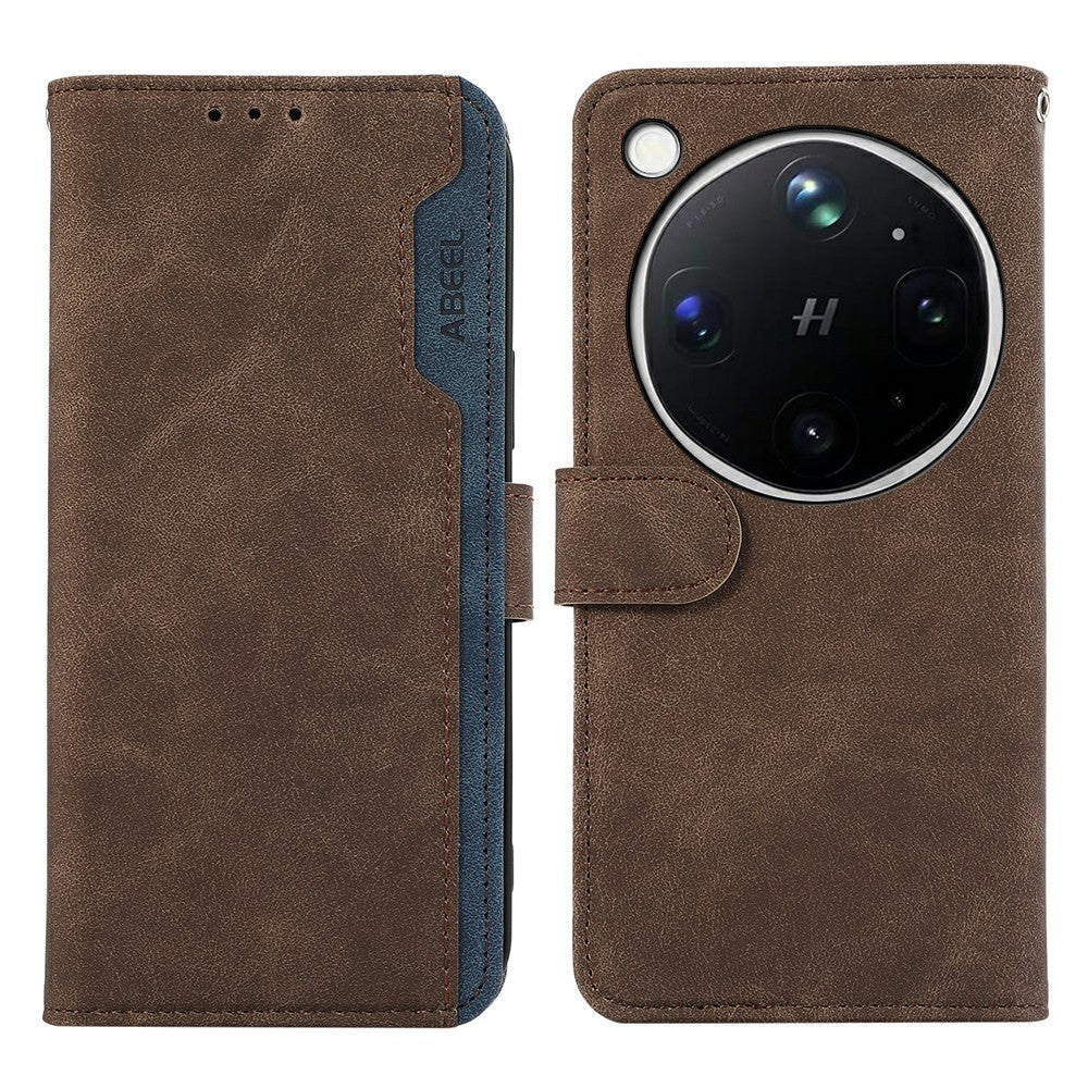 ABEEL For Oppo Find X9 Ultra 5G Case Color Splicing Leather Flip Phone Cover RFID Blocking