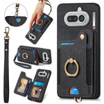 Til Nothing Phone (4a) Retro PU lædercover telefoncover med RFID-blokerende kortholder / Ringholder