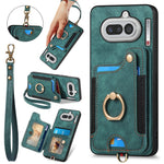 Til Nothing Phone (4a) Retro PU lædercover telefoncover med RFID-blokerende kortholder / Ringholder