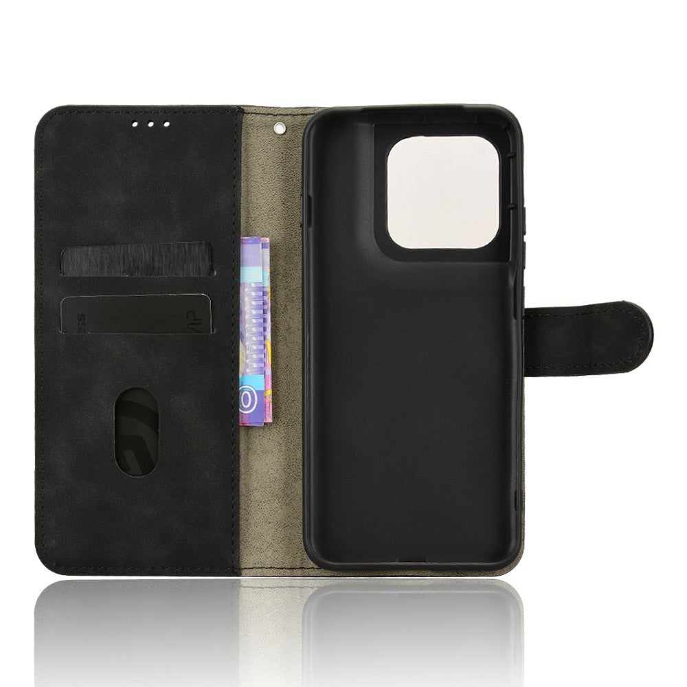 Til Motorola Edge 70 Pro 5G læderetui, skin-feel, anti-drop, tegnebog, stander, flip telefoncover