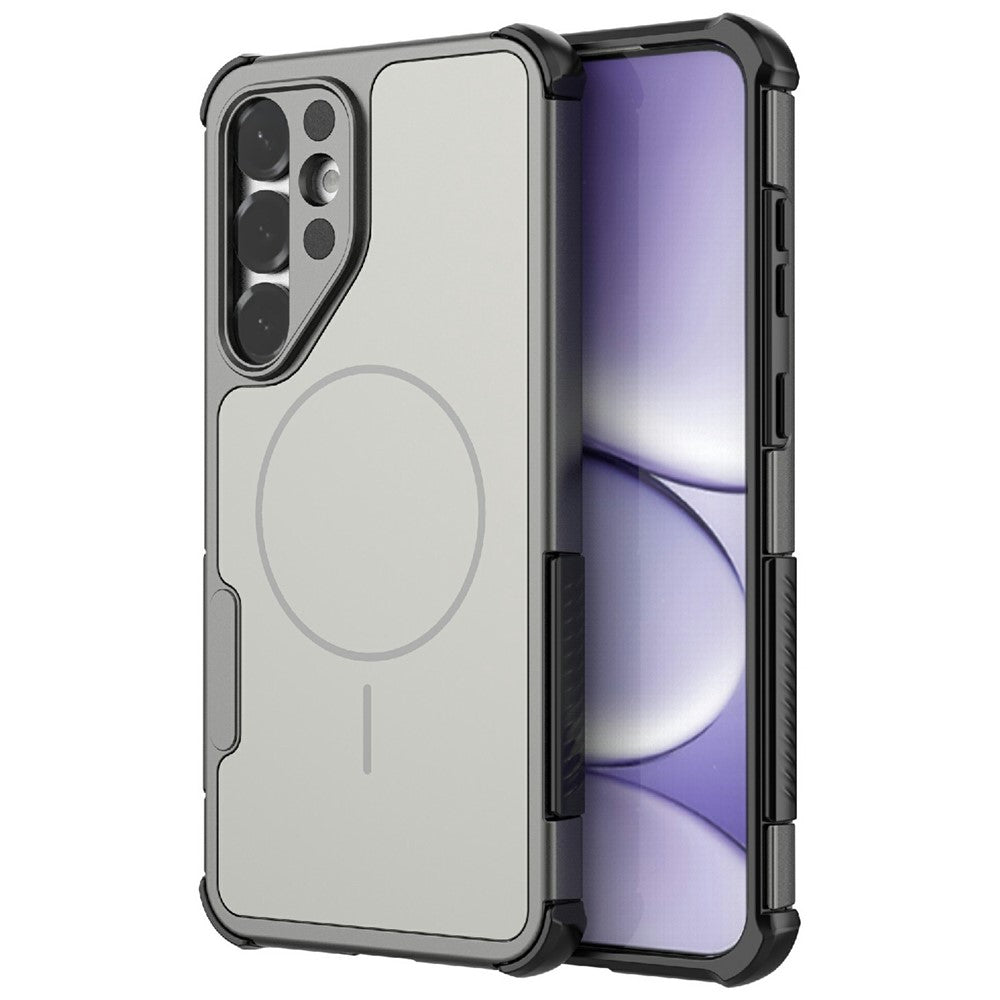 For Samsung Galaxy S25 Magnetic Case Shockproof Airbag PC+TPU Phone Cover