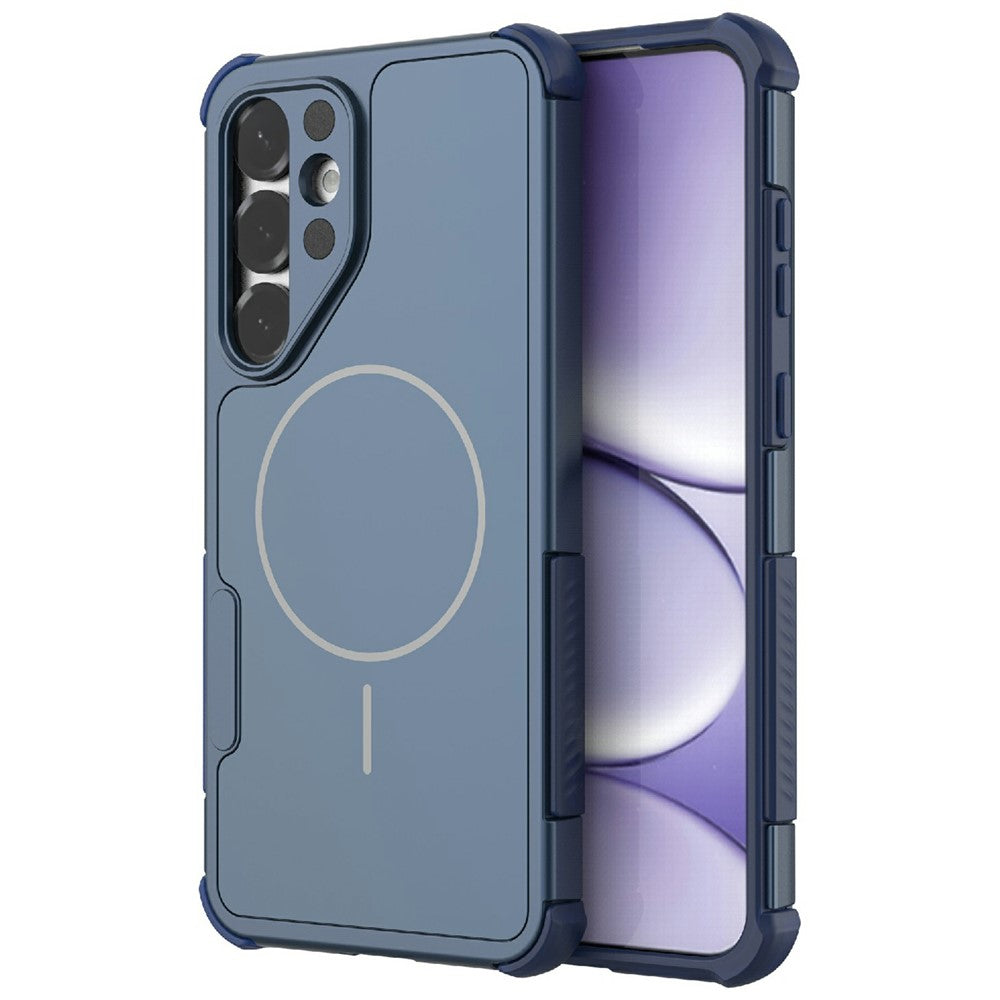 Til Samsung Galaxy S25+ Magnetisk Cover Stødsikkert Airbag PC+TPU Telefoncover