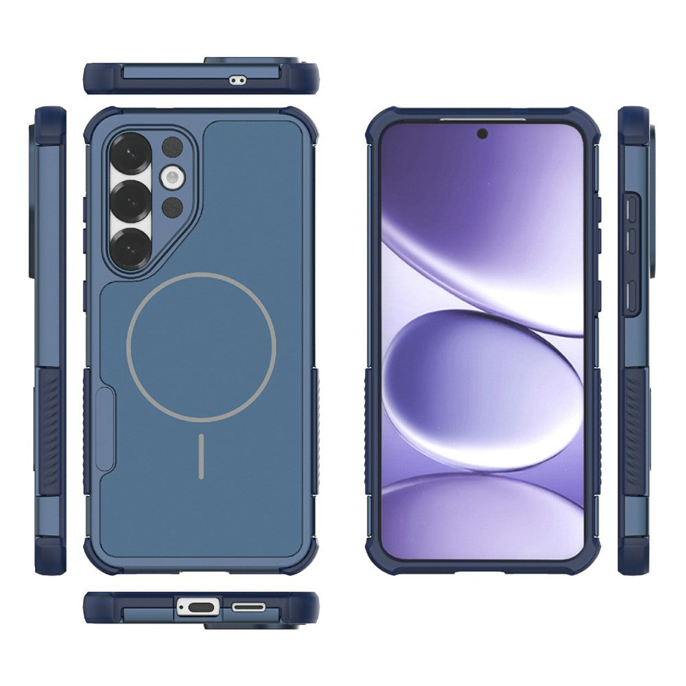 Til Samsung Galaxy S25+ Magnetisk Cover Stødsikkert Airbag PC+TPU Telefoncover