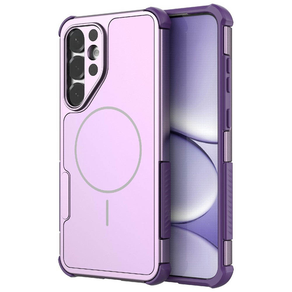 Til Samsung Galaxy S25+ Magnetisk Cover Stødsikkert Airbag PC+TPU Telefoncover