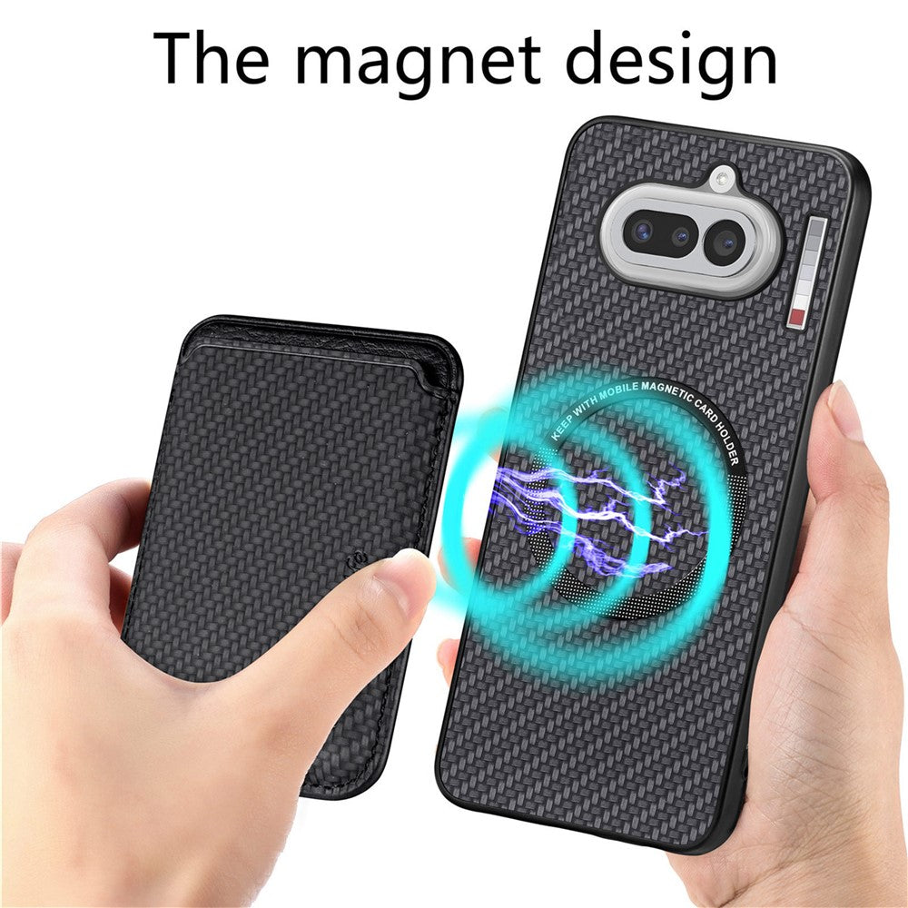 Til Nothing Phone (4a) Magnetisk cover Aftagelig kortholder Telefonbagcover