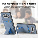 Til Nothing Phone (4a) Etui Kortholder Kulfibertekstur Læderbelagt TPU Telefoncover