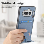 Til Nothing Phone (4a) Etui Kortholder Kulfibertekstur Læderbelagt TPU Telefoncover