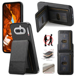 For Nothing Phone (4a) Case Cloth Texture Leather + PC + TPU Cover with RFID Blocking Card Holder