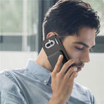 For Nothing Phone (4a) Case Cloth Texture Leather + PC + TPU Cover with RFID Blocking Card Holder