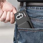 For Nothing Phone (4a) Case Cloth Texture Leather + PC + TPU Cover with RFID Blocking Card Holder