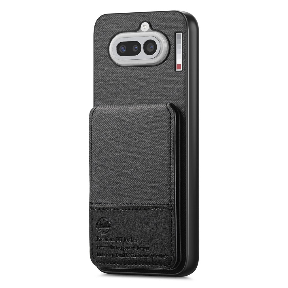 For Nothing Phone (4a) Case Cloth Texture Leather + PC + TPU Cover with RFID Blocking Card Holder