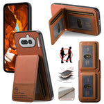 For Nothing Phone (4a) Case Cloth Texture Leather + PC + TPU Cover with RFID Blocking Card Holder
