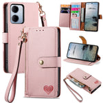 For Xiaomi Redmi 15a 5G Case RFID Blocking Zipper Pocket Leather Wallet Phone Cover with Strap