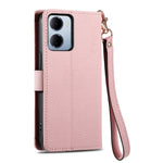 For Xiaomi Redmi 15a 5G Case RFID Blocking Zipper Pocket Leather Wallet Phone Cover with Strap