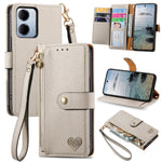 For Xiaomi Redmi 15a 5G Case RFID Blocking Zipper Pocket Leather Wallet Phone Cover with Strap