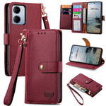 For Xiaomi Redmi 15a 5G Case RFID Blocking Zipper Pocket Leather Wallet Phone Cover with Strap