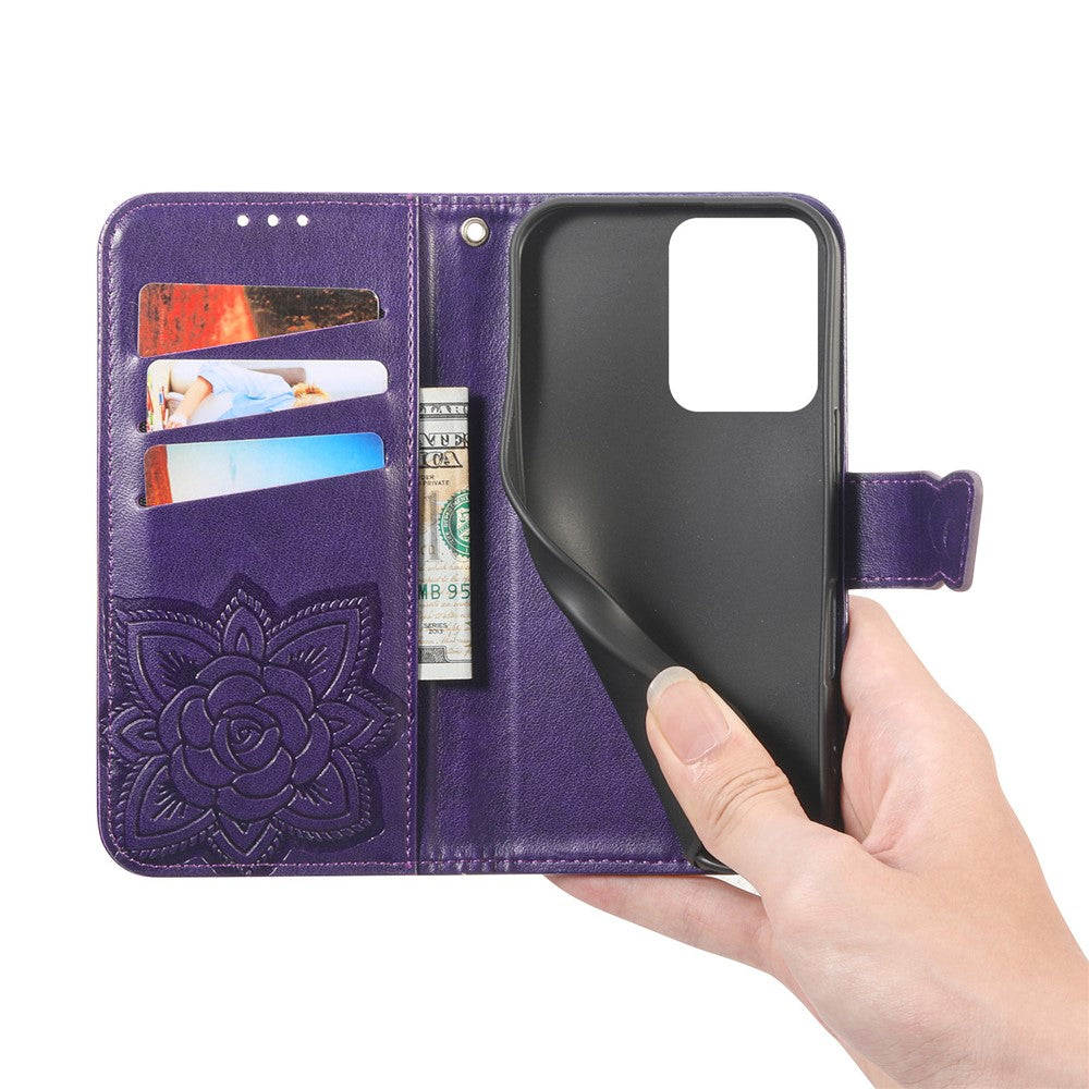 For Xiaomi Redmi 15a 5G Case with Strap Butterfly Pattern PU Leather Wallet Phone Cover