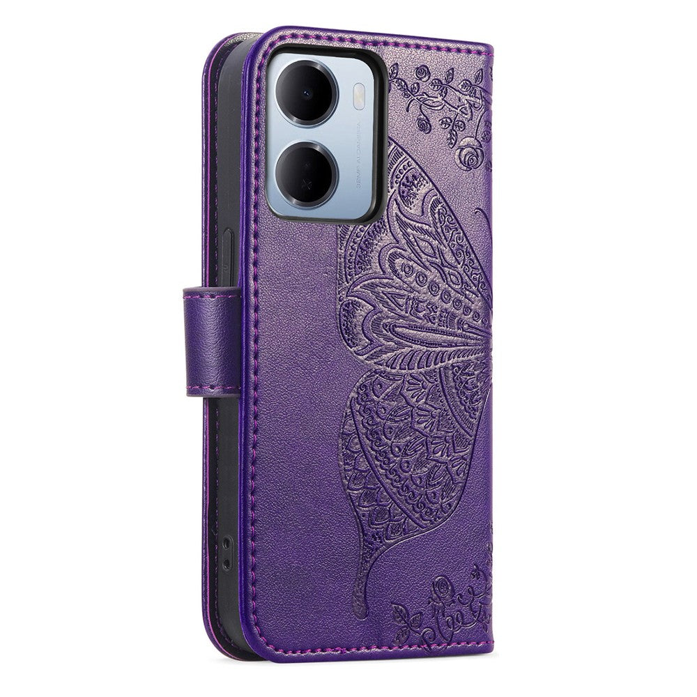 For Xiaomi Redmi 15a 5G Case with Strap Butterfly Pattern PU Leather Wallet Phone Cover