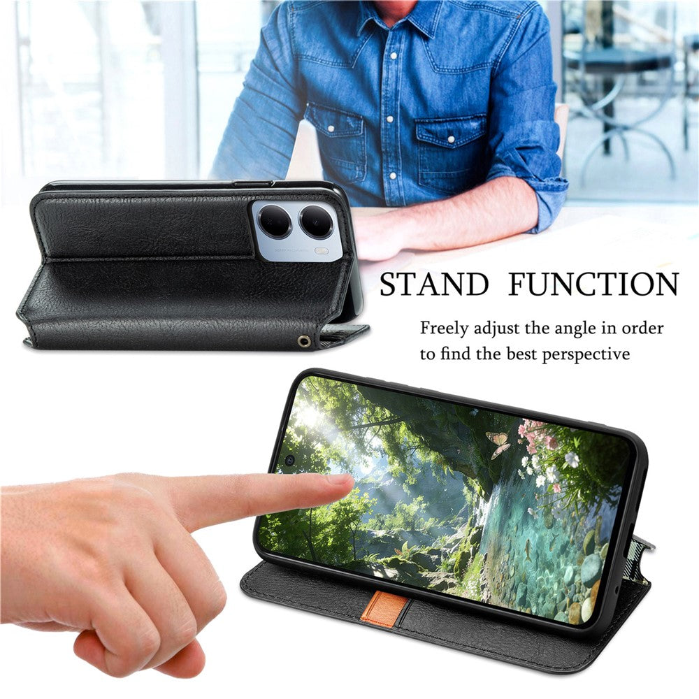 For Xiaomi Redmi 15a 5G Case Rhombus Imprint PU Leather Wallet Phone Cover