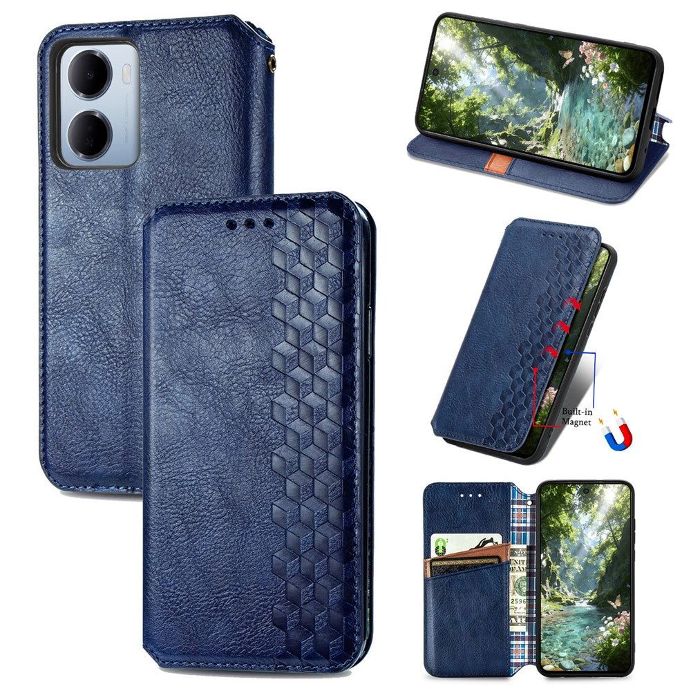 For Xiaomi Redmi 15a 5G Case Rhombus Imprint PU Leather Wallet Phone Cover