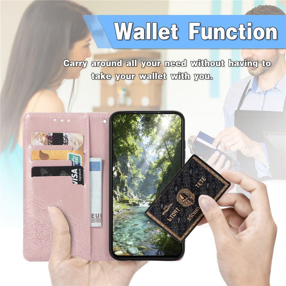 For Xiaomi Redmi 15a 5G Wallet Case Mandala Flower Leather Phone Cover Stand