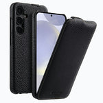 MELKCO til Samsung Galaxy S26+ Magnetisk etui Lodret flip ægte okselæder + PC-telefoncover
