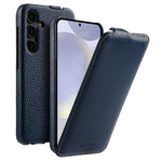 MELKCO til Samsung Galaxy S26+ Magnetisk etui Lodret flip ægte okselæder + PC-telefoncover