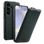MELKCO til Samsung Galaxy S26+ Magnetisk etui Lodret flip ægte okselæder + PC-telefoncover