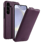 MELKCO til Samsung Galaxy S26+ Magnetisk etui Lodret flip ægte okselæder + PC-telefoncover