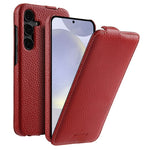 MELKCO til Samsung Galaxy S26+ Magnetisk etui Lodret flip ægte okselæder + PC-telefoncover