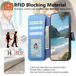 For Oppo Find X9 Pro 5G Magnetic Case RFID Blocking Detachable Wallet Stand Cloth Texture Leather Phone Cover