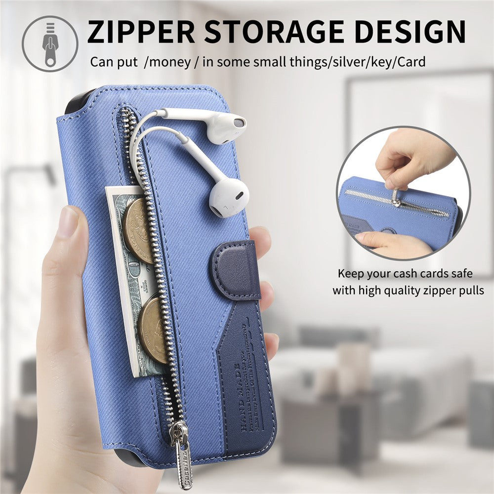 For Oppo Find X9 Pro 5G Magnetic Case RFID Blocking Detachable Wallet Stand Cloth Texture Leather Phone Cover