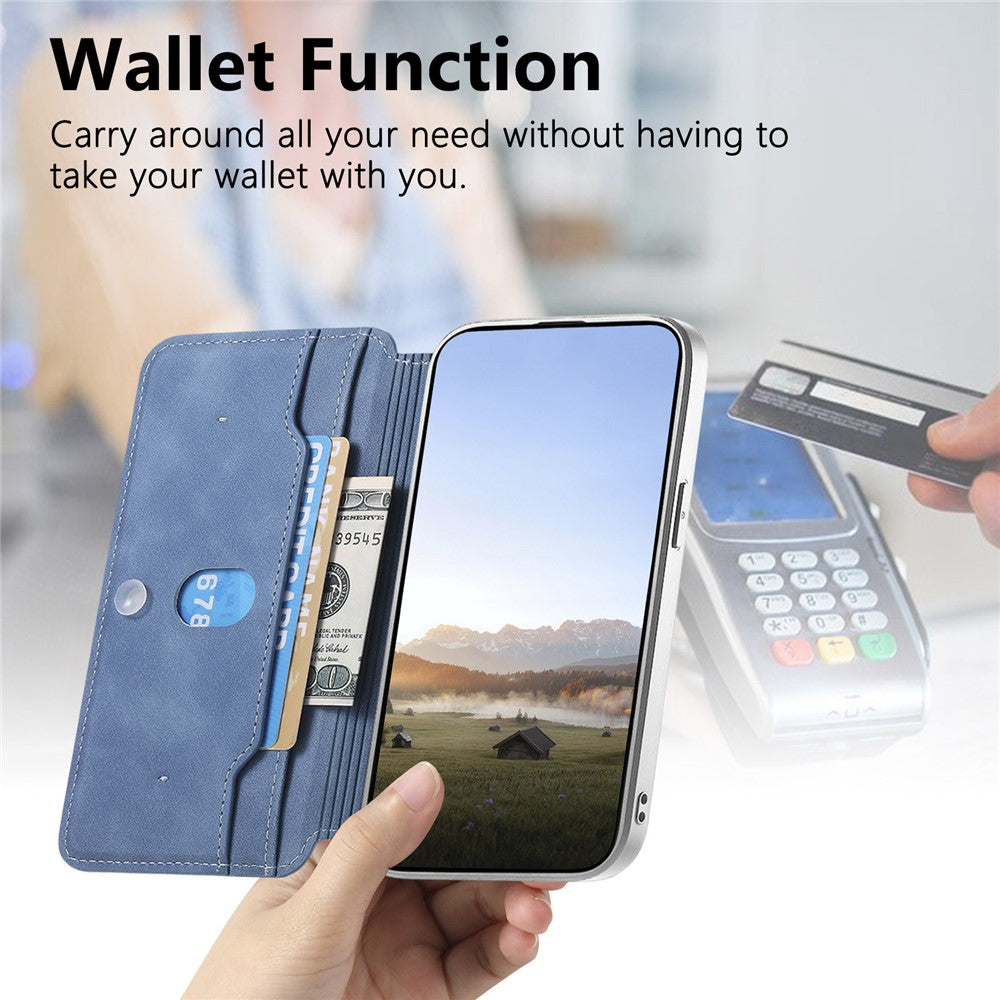 Til Samsung Galaxy A37 5G Læderetui Kryds Tekstur Aftagelig Magnetisk Telefon Cover Pung Stand