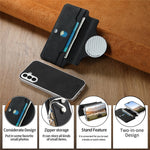 For Samsung Galaxy A27 5G Leather Case Cross Texture Detachable Magnetic Phone Cover Wallet Stand