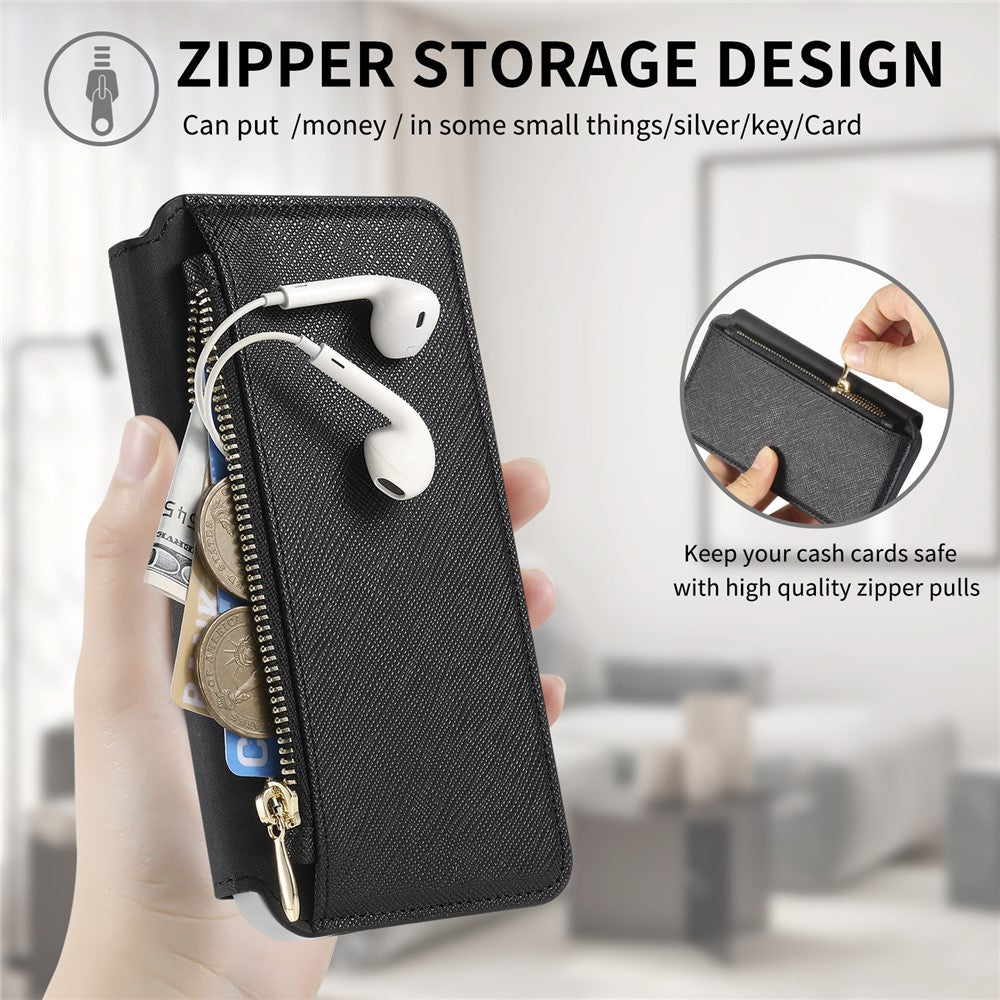 For Samsung Galaxy A27 5G Leather Case Cross Texture Detachable Magnetic Phone Cover Wallet Stand
