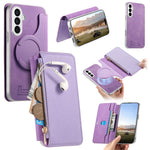 For Samsung Galaxy A27 5G Leather Case Cross Texture Detachable Magnetic Phone Cover Wallet Stand