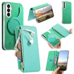 For Samsung Galaxy A27 5G Leather Case Cross Texture Detachable Magnetic Phone Cover Wallet Stand