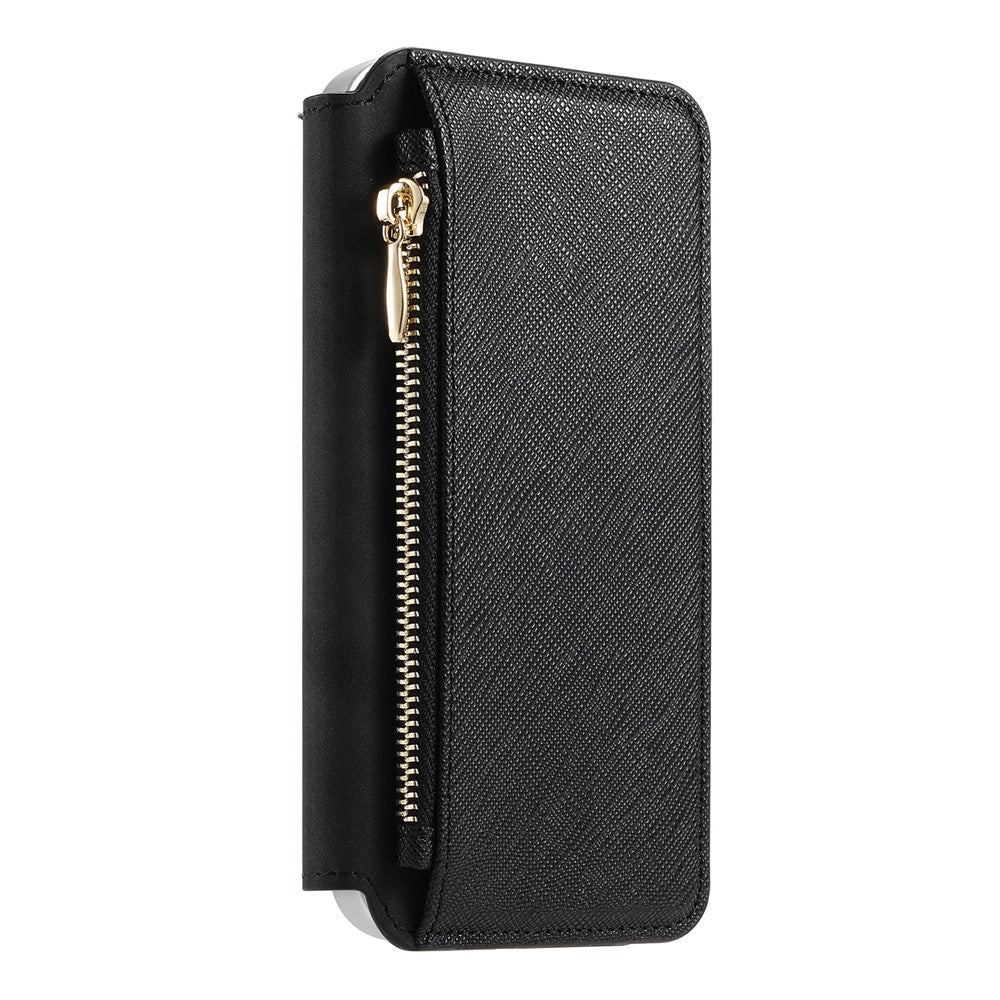 Til Samsung Galaxy A08 5G / A08 4G / A07 4G Lædercover, Krydsstruktur, Aftageligt Magnetisk Telefoncover, Pungstativ