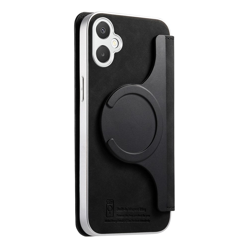 Til Samsung Galaxy A08 5G / A08 4G / A07 4G Lædercover, Krydsstruktur, Aftageligt Magnetisk Telefoncover, Pungstativ